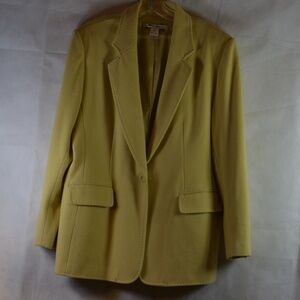 Yellow Wool/Cashmere Blazer SZ 14 Nygard
